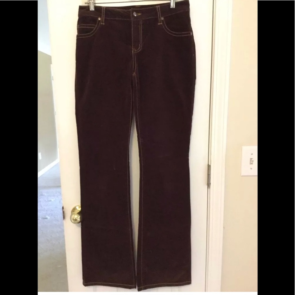 CAbi velveteen pants wine color jeans